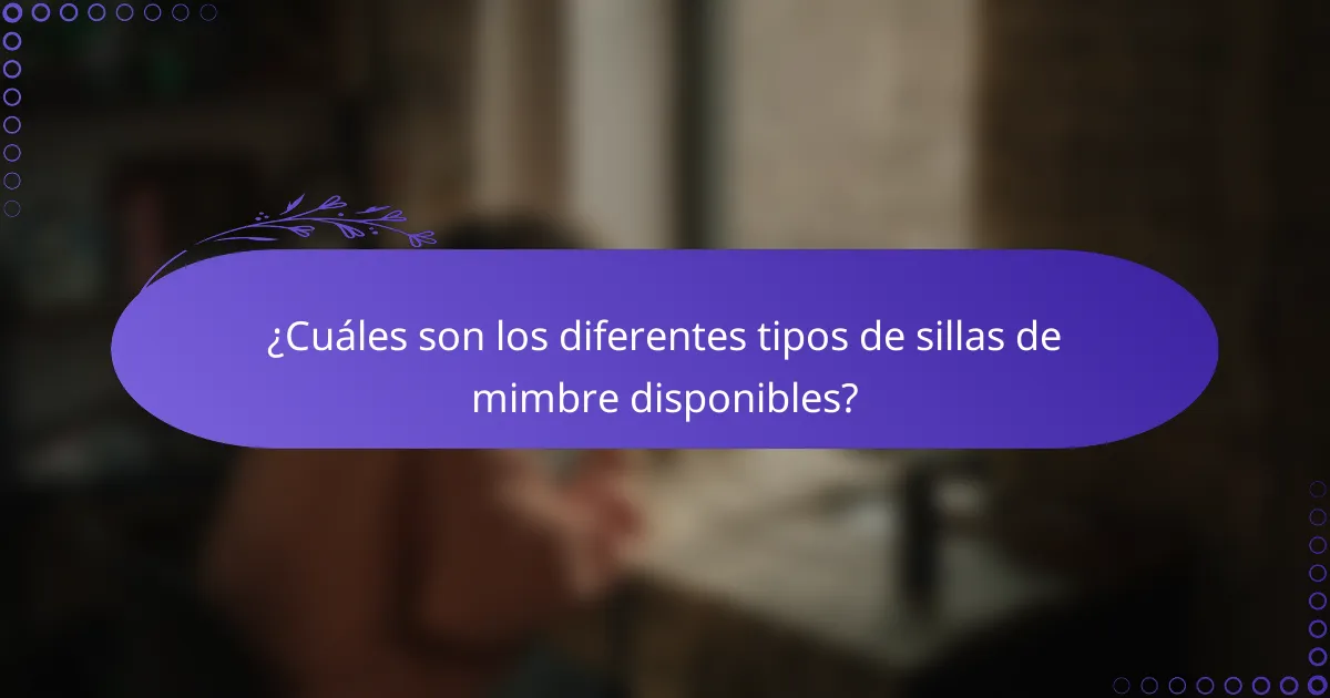 ¿Cuáles son los diferentes tipos de sillas de mimbre disponibles?