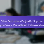Sillas Reclinables De Jardín: Soporte ergonómico, Versatilidad, Estilo moderno