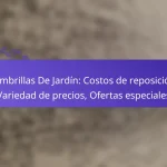 Sombrillas De Jardín: Costos de reposición, Variedad de precios, Ofertas especiales